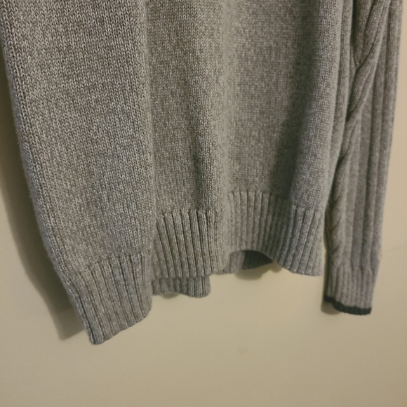 Columbia | Men's Gray Quarter Zip Ribbed Sweater (Size Medium) - Picture 9 of 11